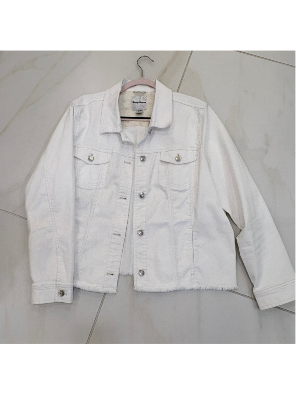 Tommy Bahama Twill White Denim Jacket – Size XL